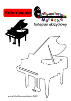 kolorowanie fortepian skrzydłowy